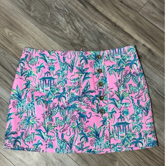 Lilly Pulitzer Pants - Lilly Pulitzer Sally Skort Lilac Rose Out Of Office Pink Print Size 14 NWT!